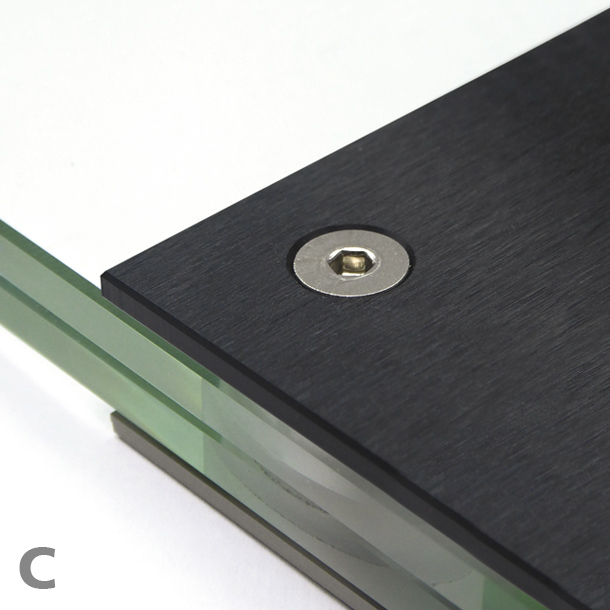 aluminio cepillado anodizado negro | silenzio uno© marcal