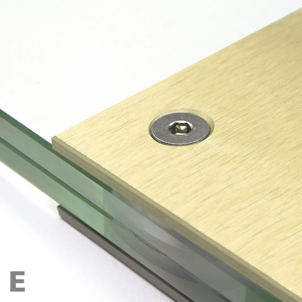 aluminio cepillado anodizado acabado oro | silenzio uno© marcal